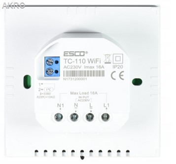 ESCO TC-110 Wi-Fi Bezprzewodowy termostat podłogów
